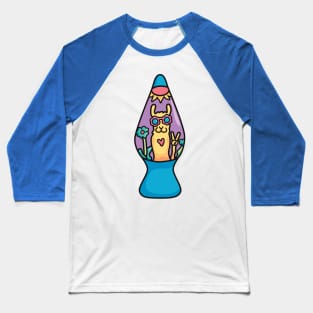 Psychedelic Llama Lamp Baseball T-Shirt